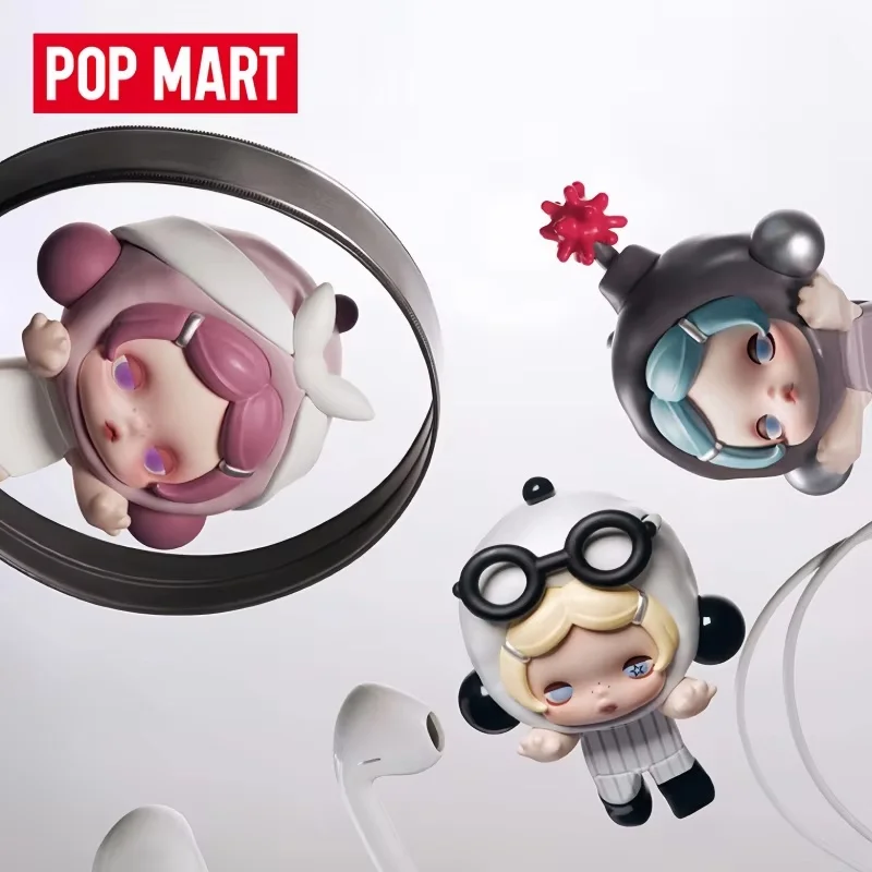 Фото Новые популярные оригинальные стикеры POP MART: серия фигурок Skullpanda Don't Want, коллекционные игрушки-сюрпризы в закрытых коробках, украшения, подарки №2