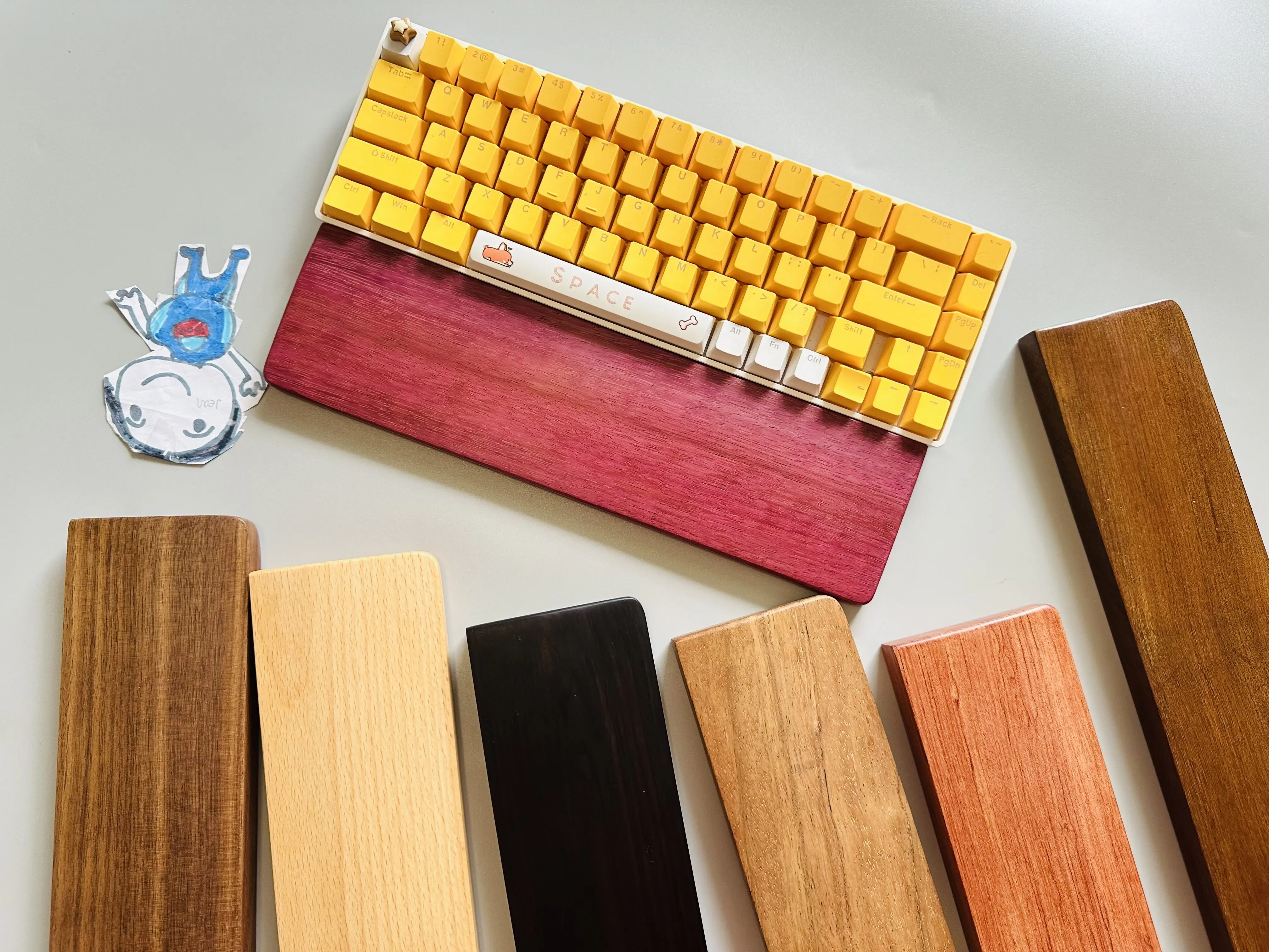 Solid Wood Mechanical Keyboard Wrist Rest Gaming Desk Wrist 