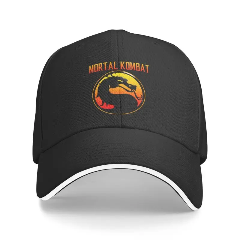 

New Custom Mortal Kombat Logo Baseball Cap Hip Hop Men Women's Adjustable Mk11 Fighting Game Dad Hat Autumn