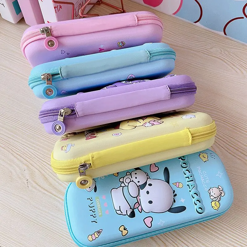 Фото Пенал Pochacco Cute Kawaii Sanrio 3D, водонепроницаемый, ударопрочный, с жестким корпусом, для школы, оптом №3