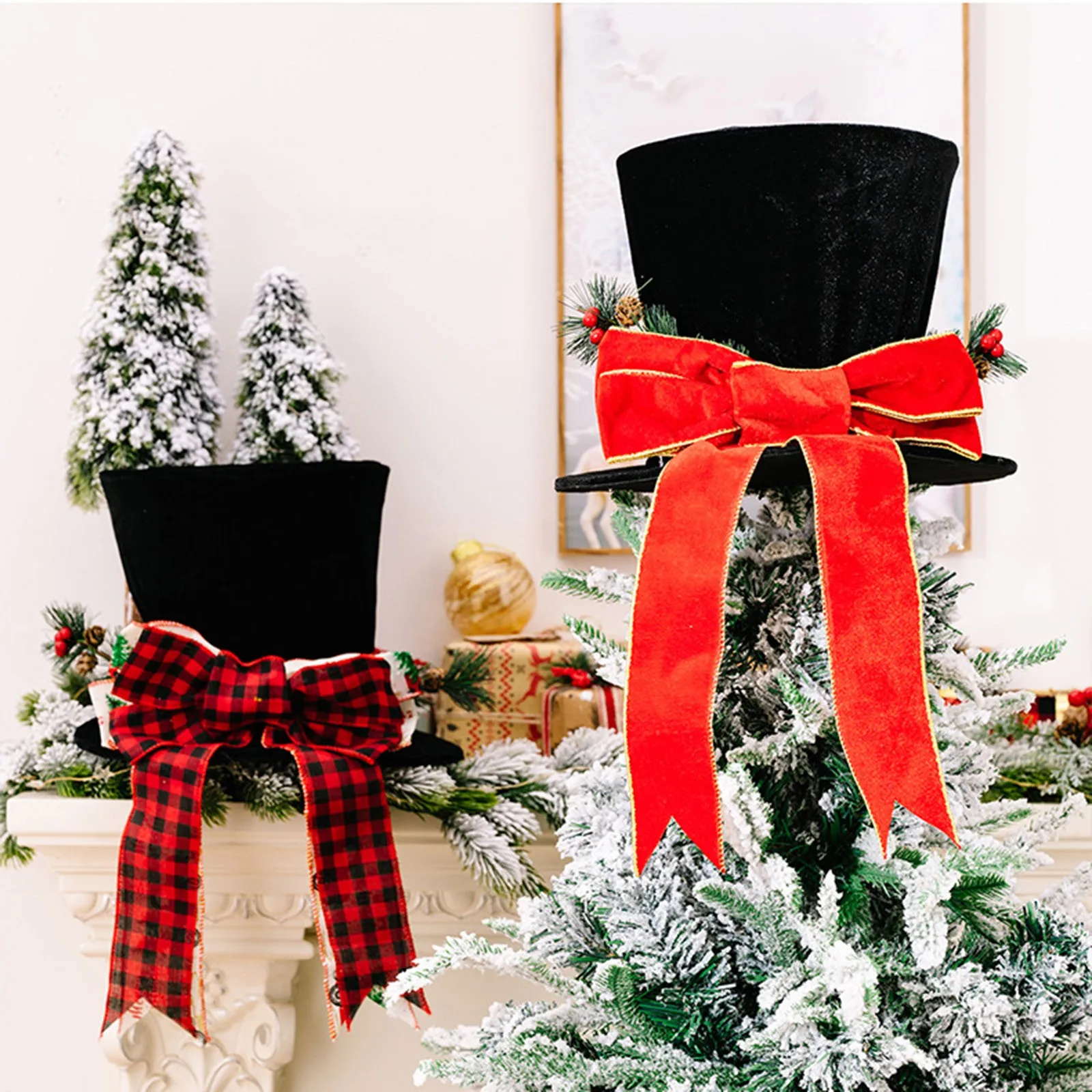 

Christmas Tree Topper Hat For Christmas Tree Decorations Christmas Table Decor