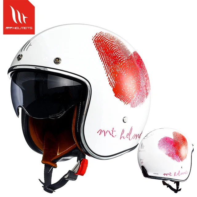 

MT Retro Motorcycle Helmet 3/4 Open Face Motorbike Vintage Cruiser Riding Helmets Casque Casco