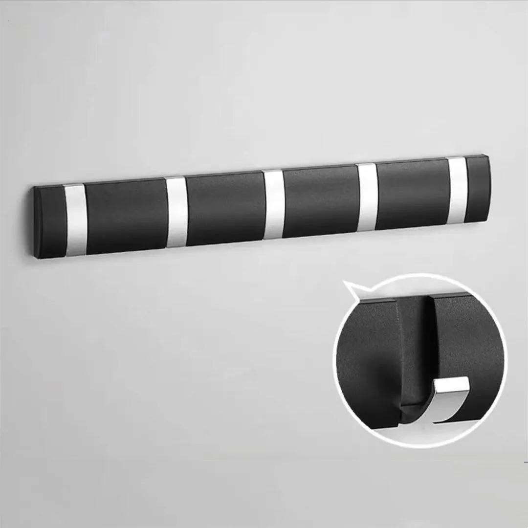 

Складная вешалка для полотенец из алюминия, 6 крючков