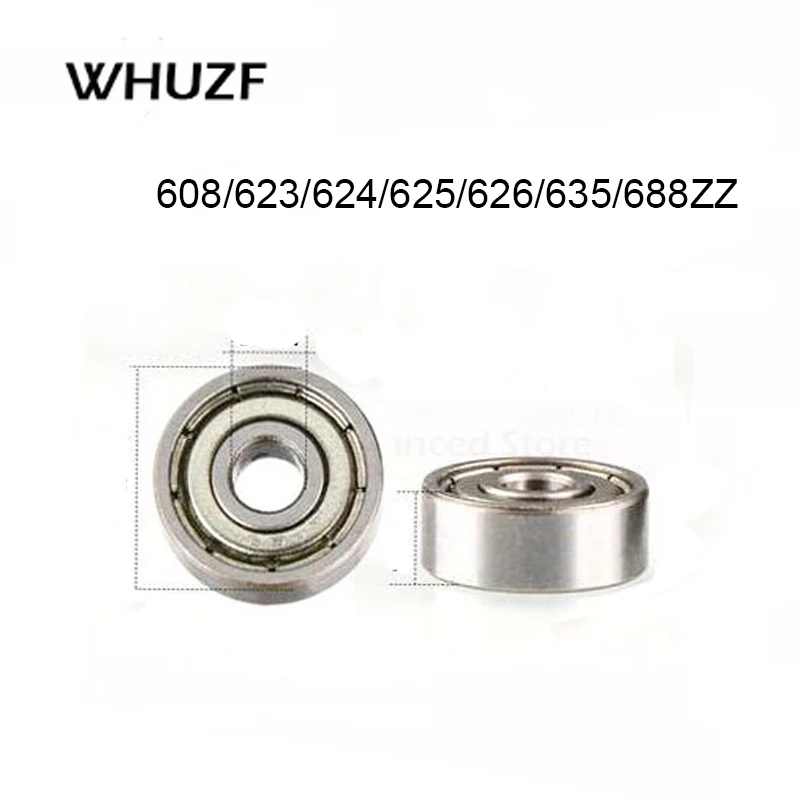 WHUZF Бесплатная доставка 2 шт. шарикоподшипник 608zz 623zz 624zz 625zz 635zz 626zz 688 детали для
