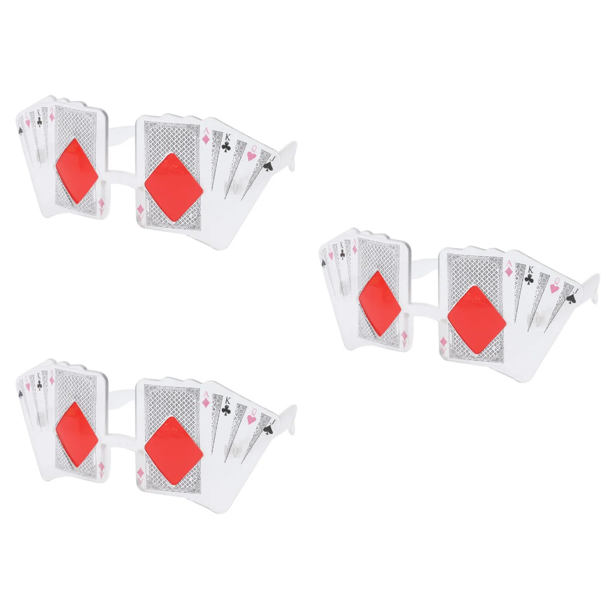 

3pcs Novelty Sunglasses Glasses Party Favors (Red Eyeglass)