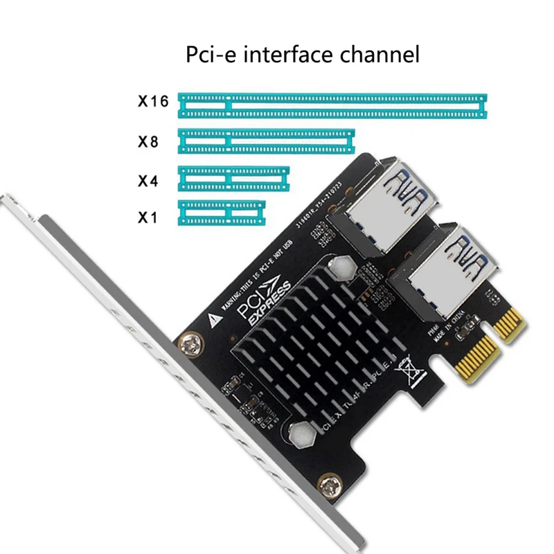 PCI-E X1 To 4 Port USB3.0 Expansion Card X16 Riser 6Pin Adapter For Graphics BTC Mining | Компьютеры и офис