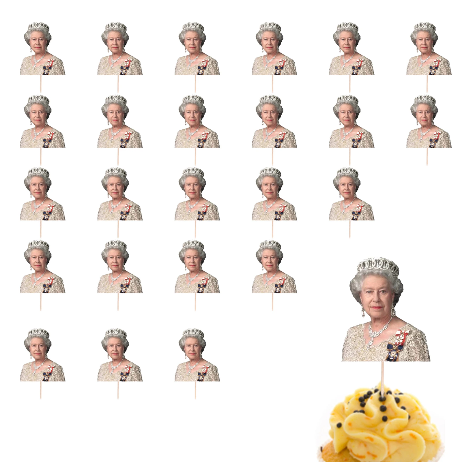 Украшения для торта Королева юбилейта топперы кексов Елизавета флаг Юнион Джек и