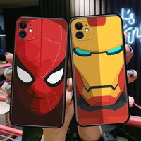 iron man spider man marvel phone cases for iphone 13 pro max case 12 11 pro max 8 plus 7plus 6s xr x xs 6 mini se mobile cell