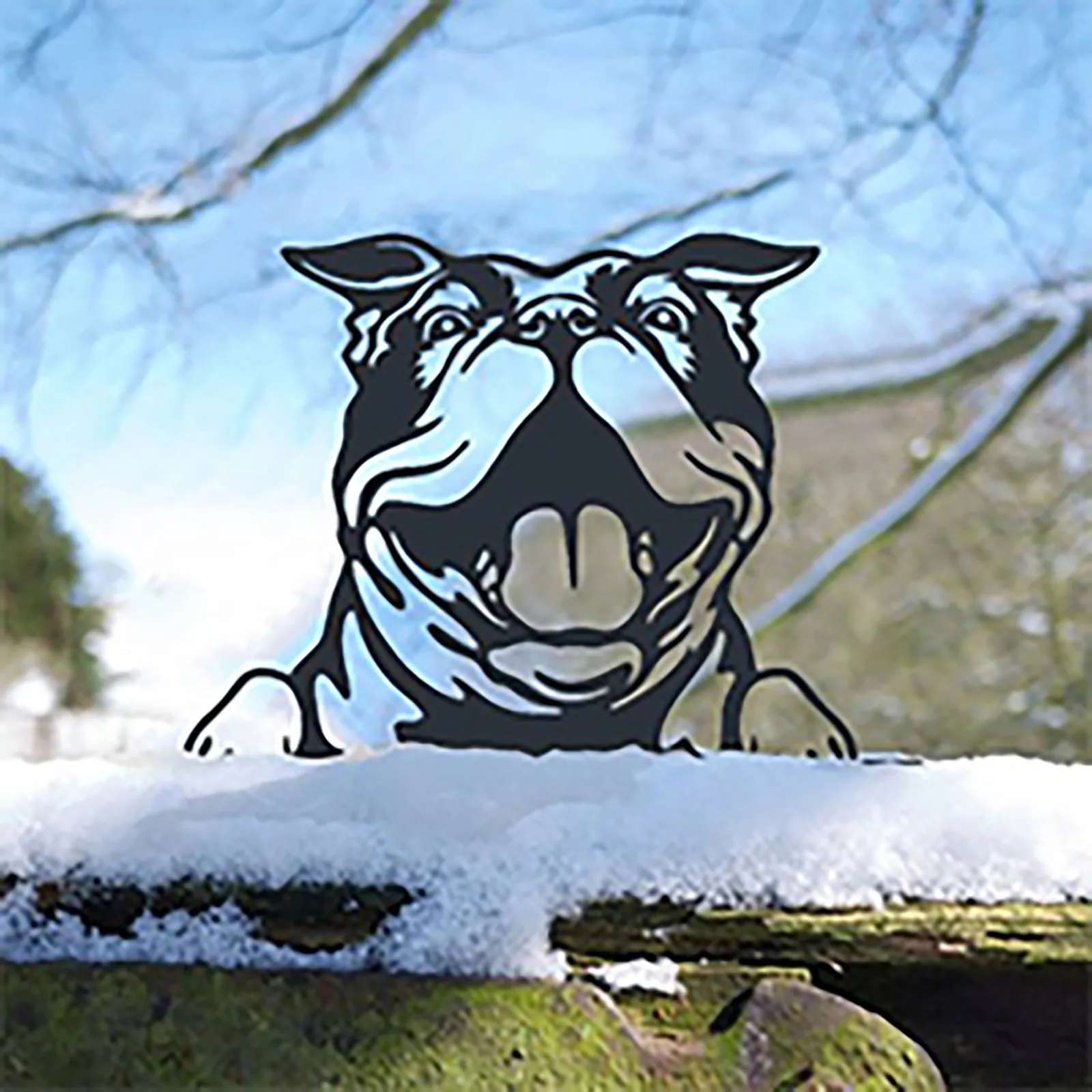 

Garden Yard Farm Peeping Animals Silhouette Decor Outdoor Backyard Lawn Stakes Peep Metal Art Statues Sculptures Ornament