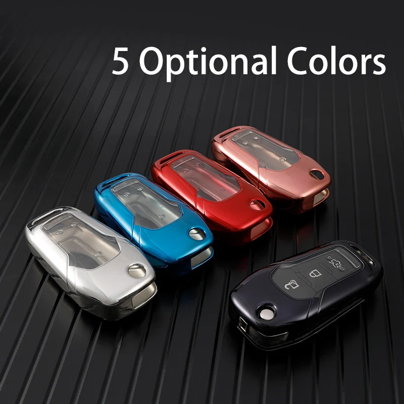 Мягкий чехол для автомобильного складного ключа из ТПУ сумки чехол-брелок Ford Fusion