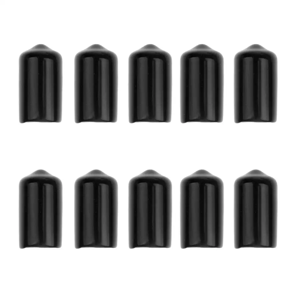 

10 Pieces Snooker Cue Stick Tip Protective Cover Case Black - Snooker Cue Accessories
