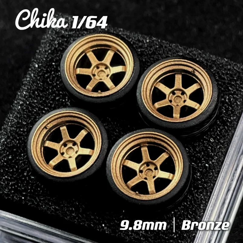 

DIY 1/64 Chika Rays TE37 Mark II Modified Wheels 9.8mm Toys for Boys Diecast Car Model Play Vehicles Models Hobbies