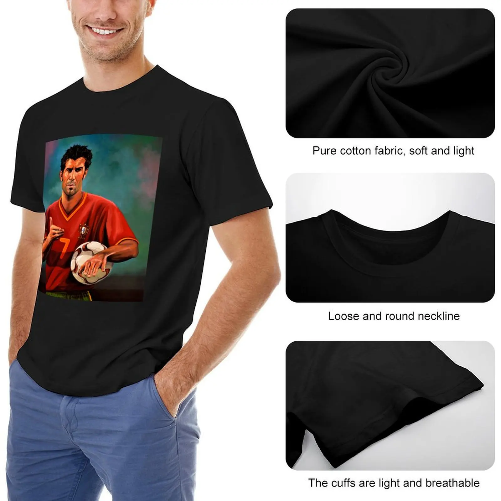 Футболка Luis Figo Painting баскетбольные футболки с рисунком простые мужские