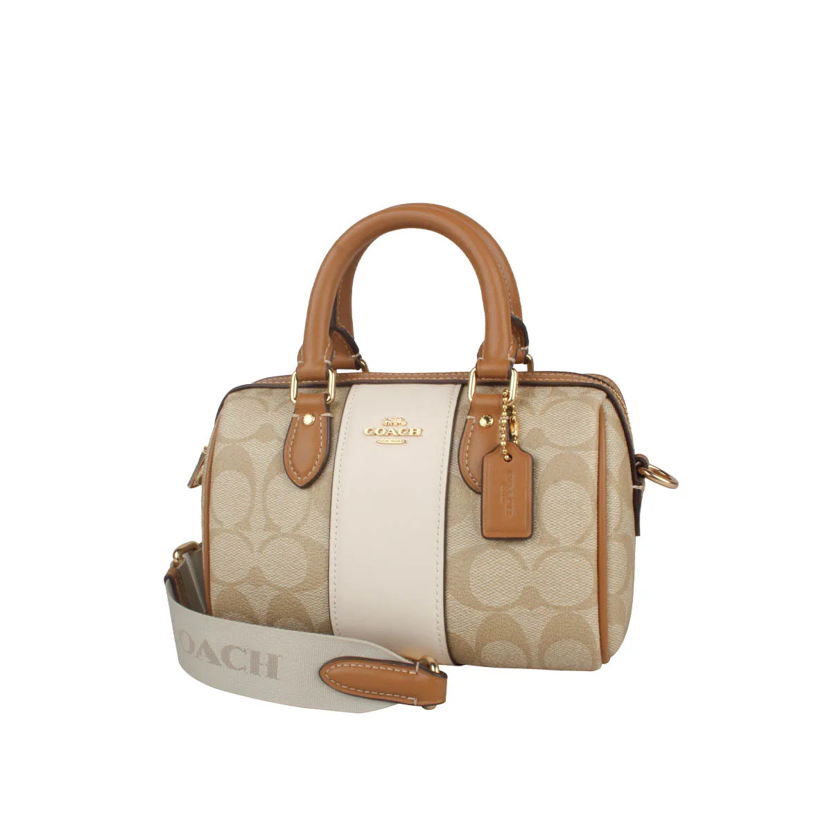 Женская кожаная сумка через плечо из ПВХ Coach