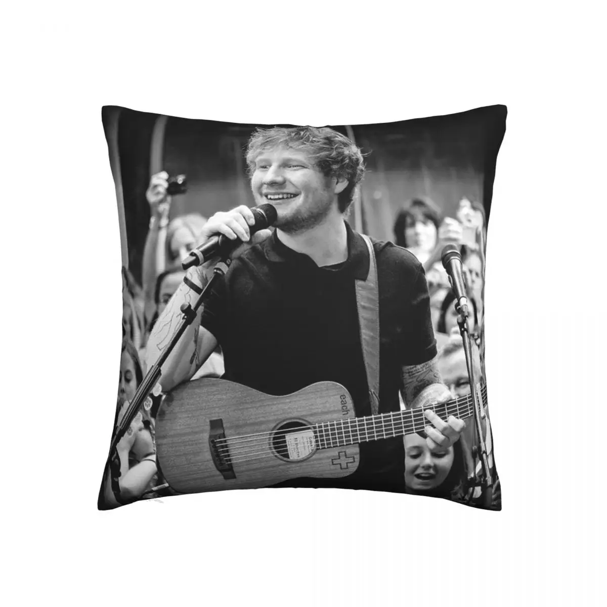 

Ed Sheeran Singer Pillowcase Printing Polyester Cushion Cover Gift Pillow Case Cover Home Zippered 40X40cm