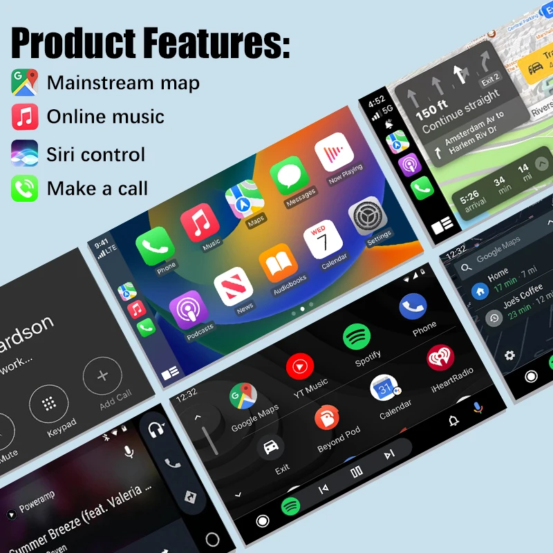 Беспроводной CarPlay Android Auto для Audi Q3L MIB3 2019-2024 с зеркальной связью функция навигации