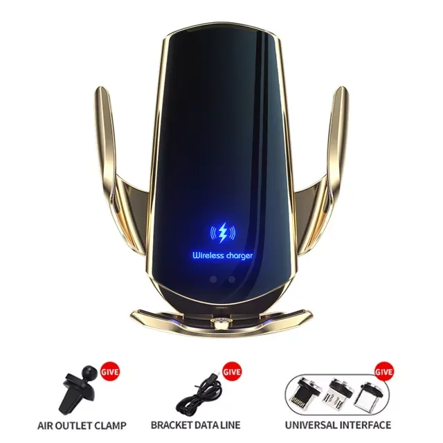 

30W Qi Car Wireless Charger for iPhone 13 12 11 XS XR X USB Infrared Sensor Phone Holder Mount