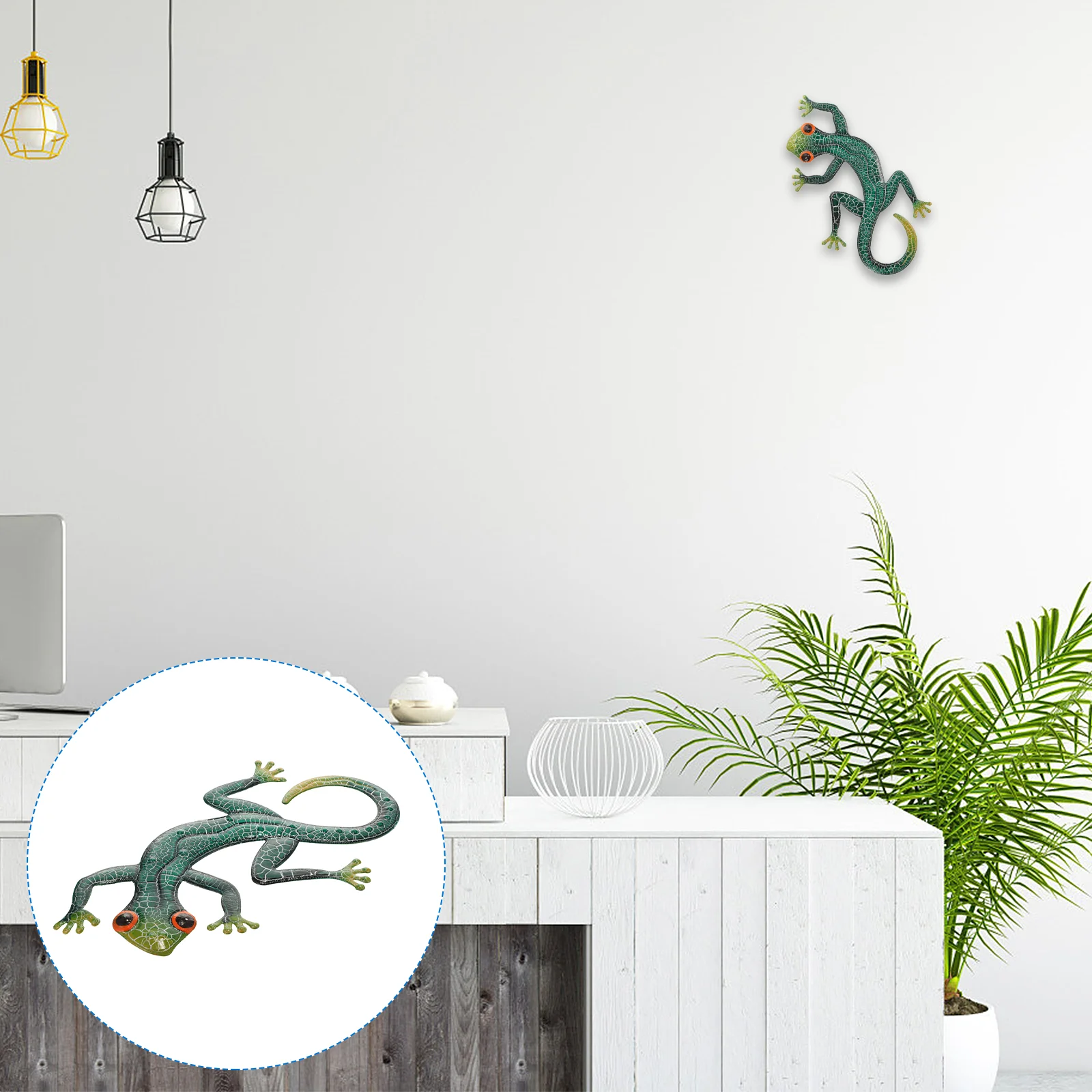 

1pc Garden Hanging Ornament Garden Gecko Wall Metal Gecko Outdoor Decor Outdoor Wall Sculpture Metal Gecko Miniature