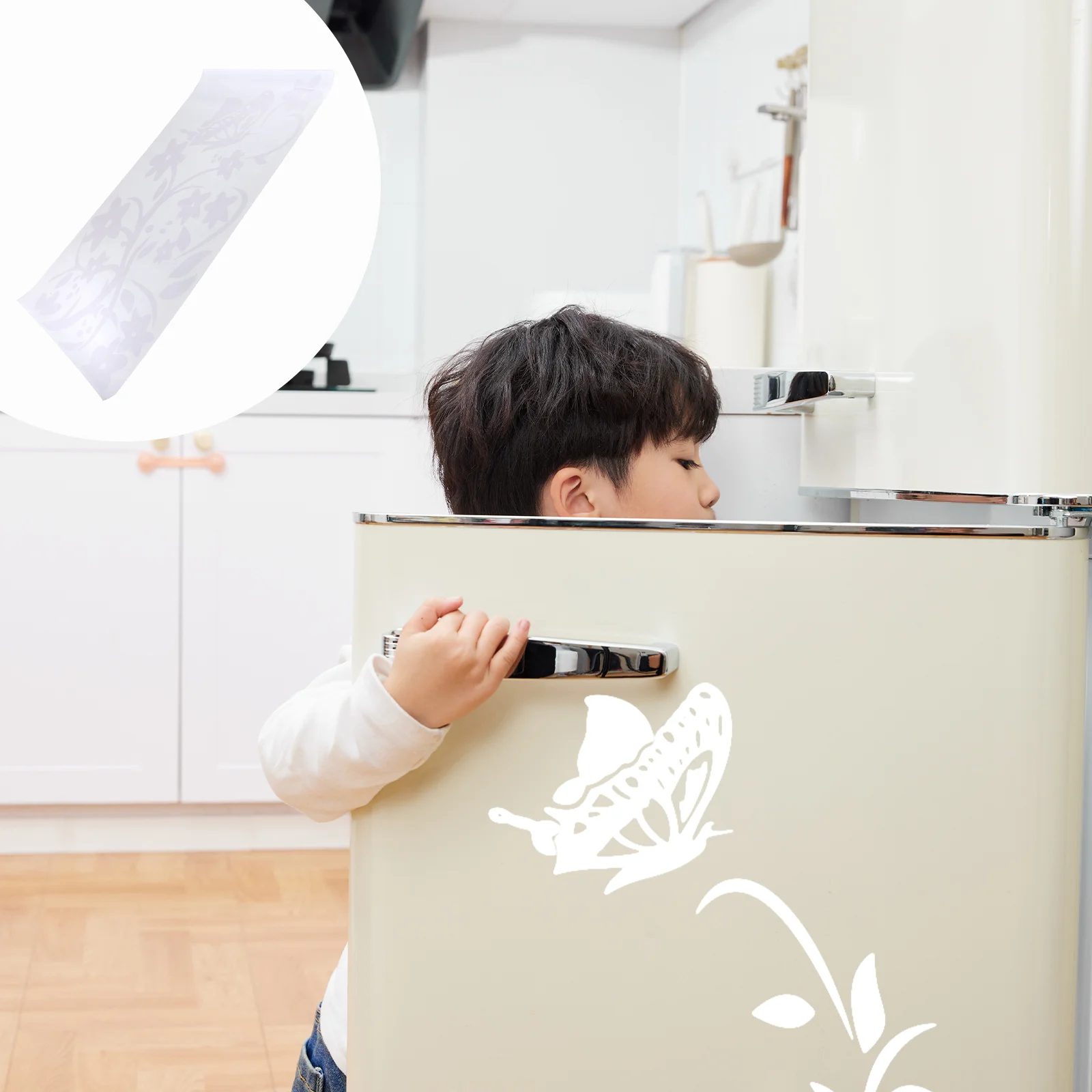 

1 Sheet Flower Fridge Stickers PVC Refrigerator Decal Fridge Decorative Stickers Fridge Decal Decor Home Wall Decal