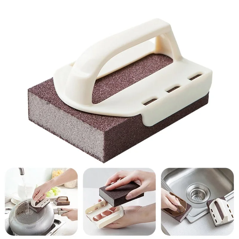 

Magic Carborundum Sponge Melamine Emery Sponge Pot Brush for Removeing Rust Pan Descaling Clean Rub Kitchen Gadget