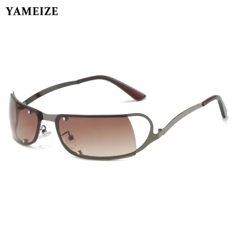 

Yameize Sunglasses Women Y2K Steam Punk Vintage Metal Goggles Fashion Sun Glasses Shades Driving Camping Outdoor Gafas De Sol