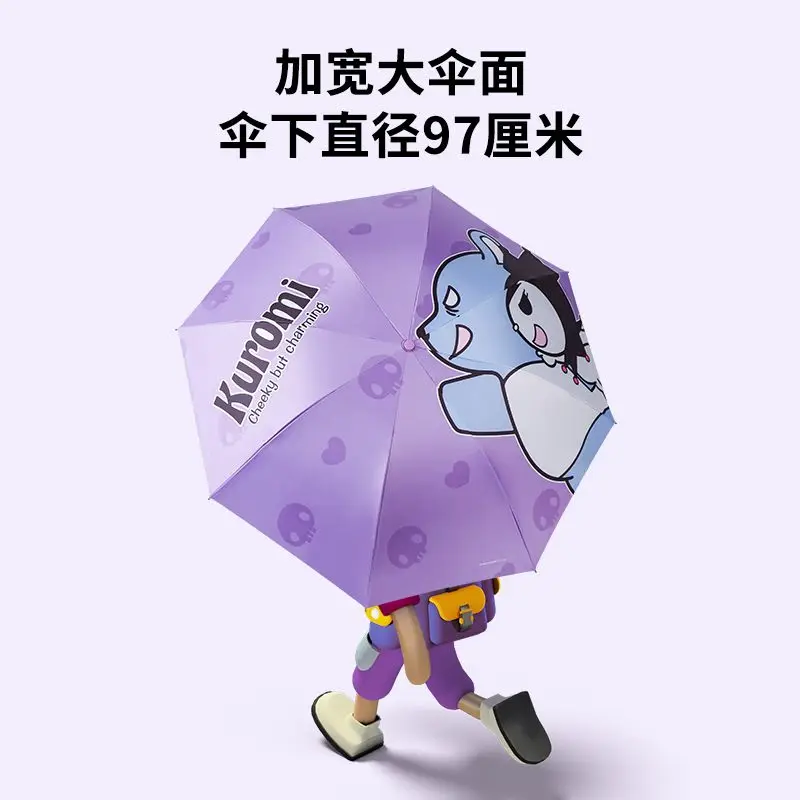 Милый новый зонт от солнца Kuromi с полностью печатным рисунком Sanrio мультяшный