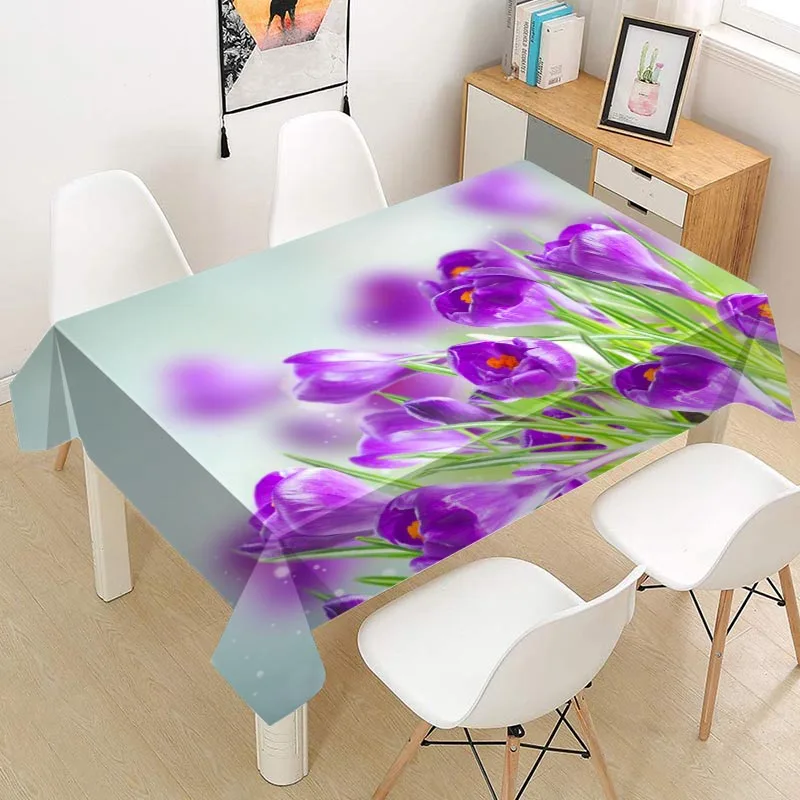 

Модная скатерть, квадратная прямоугольная Пыленепроницаемая скатерть из ткани Оксфорд для украшения дома, скатерть для украшения стола