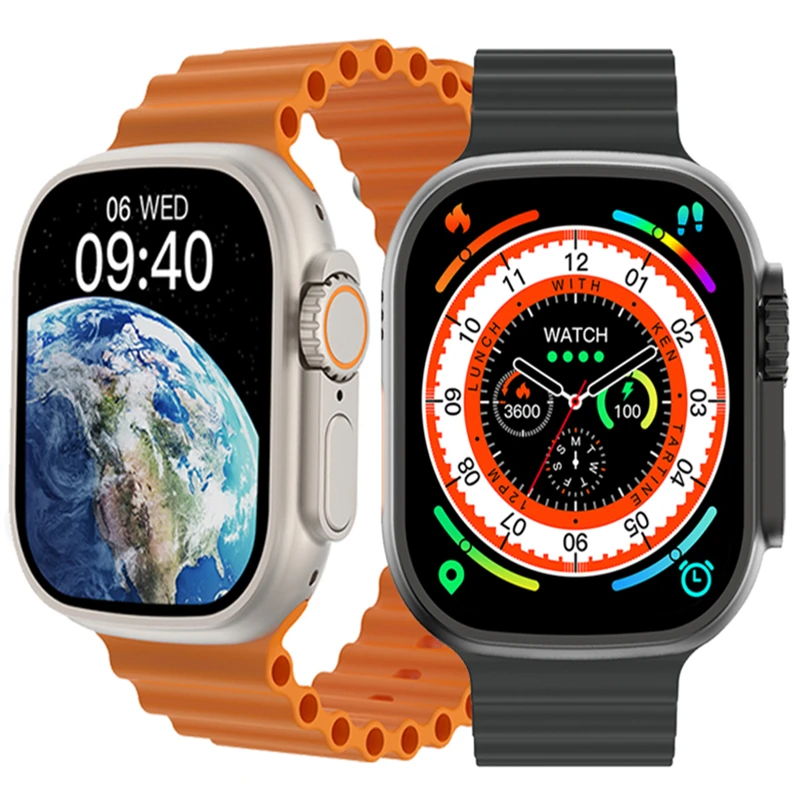 

Смарт-часы 1:1 Ultra 8 NFC, 49 мм, 2,02 дюйма, Смарт-часы с поддержкой Bluetooth, беспроводной зарядки, фитнес-браслет с GPS