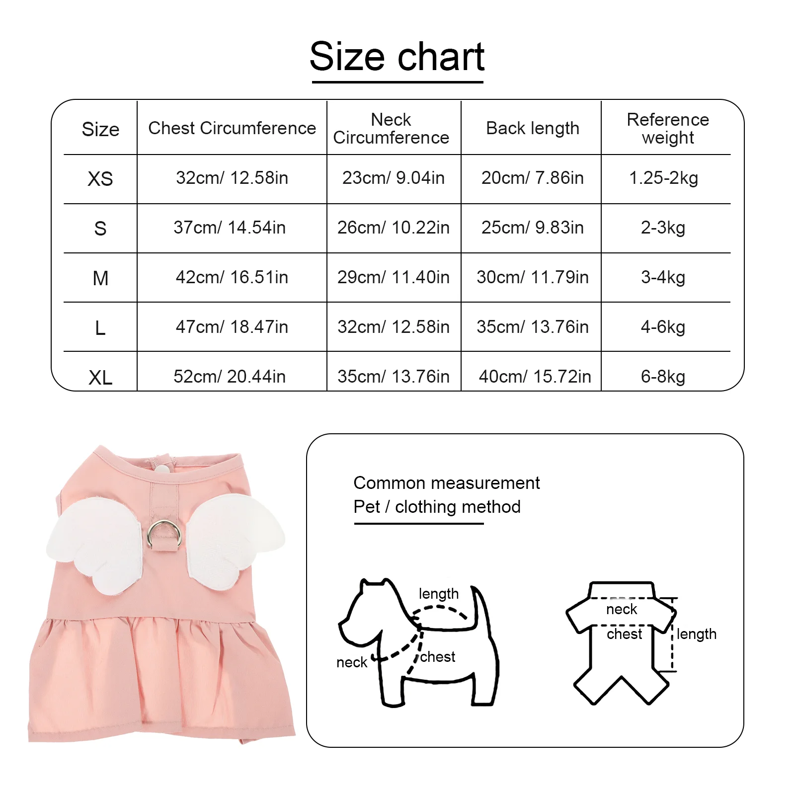 

Pet Dog Decorative Angel Costume Skin-friendly Dog Summer Dress Breathable Pet Cat Clothes