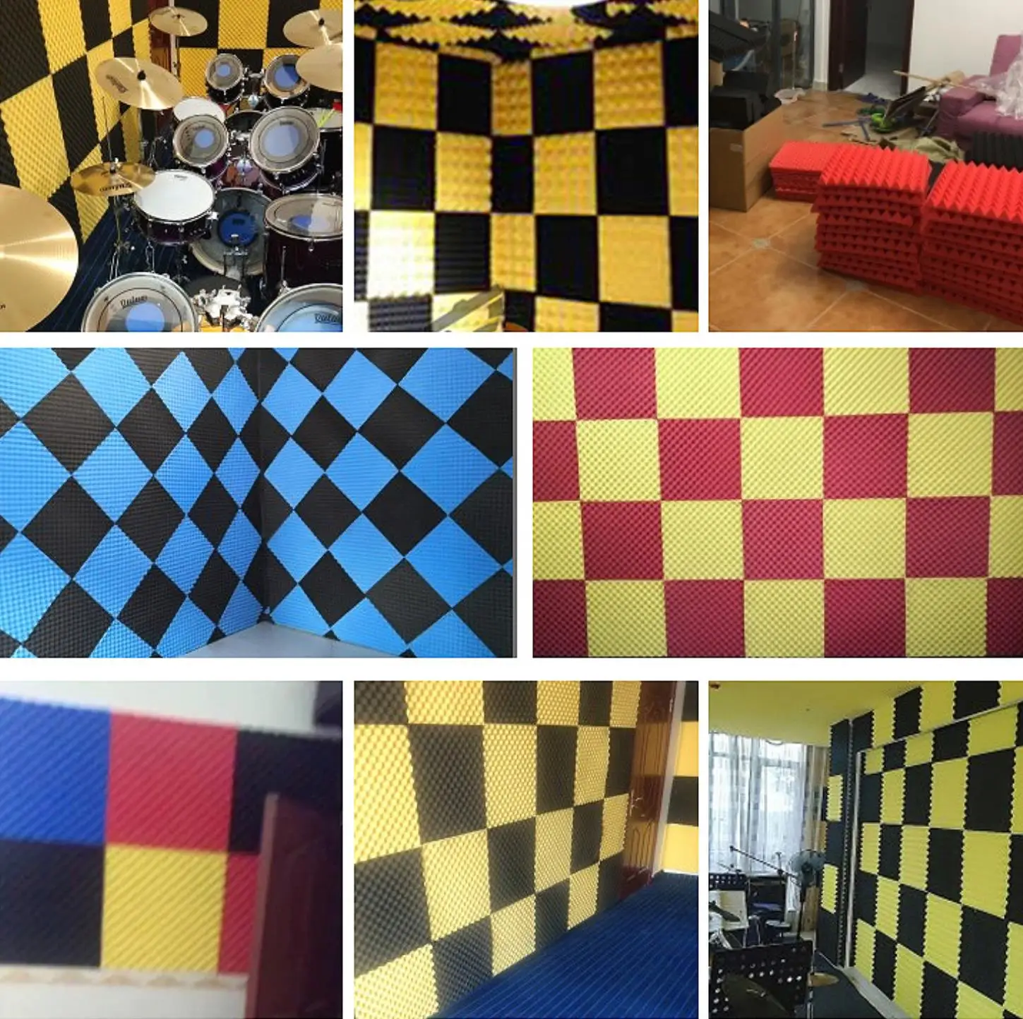 8 шт. студийная акустическая пена 50x50x5 см | Обустройство дома