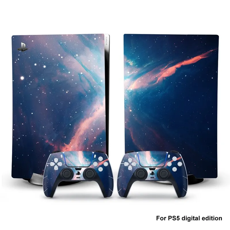 

For PS5 Digital Edition Camouflage Skin Sticker Decal Cover for PlayStation 5 Console and 2 Controllers