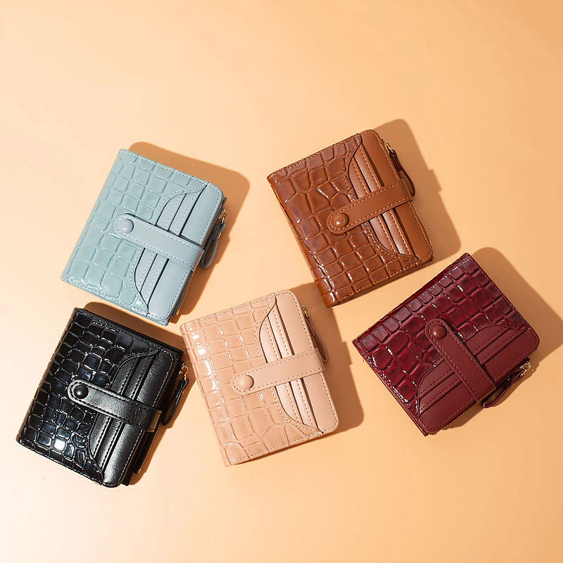 Stone Pattern Small Wallet Women Pu Leather Female Purse Zipper Coin Pocket  Short Money Change Purse Mini Lady Wallet Purse