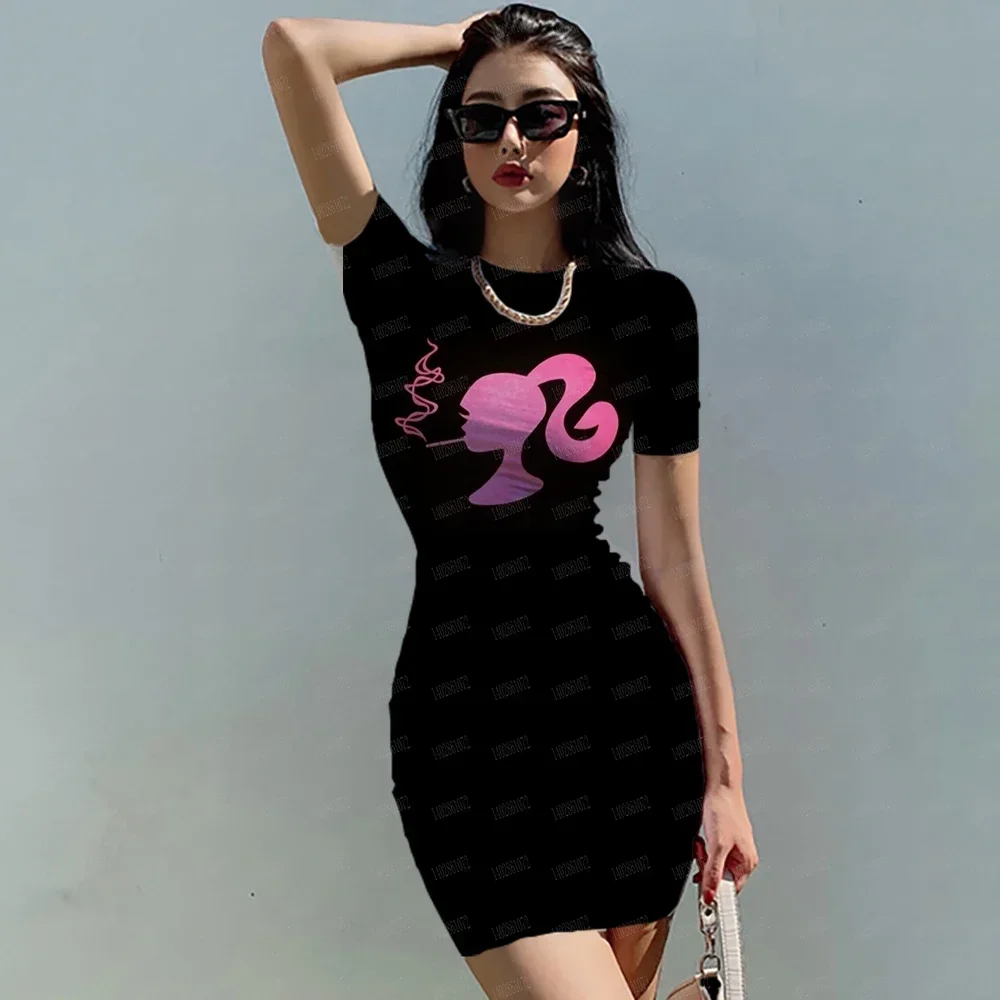 Сексуальное облегающее платье Барби с открытой спиной тонкая мини-юбка со