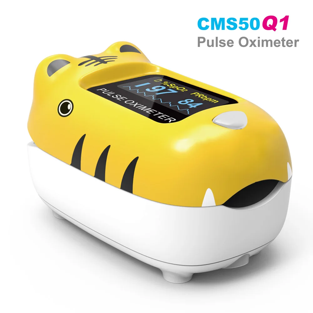 

CMS50Q1 Finger Pulse Oximeter for Children Reart Rate Monitor SpO2 Sensor LCD Display Oxygen Saturation Meter