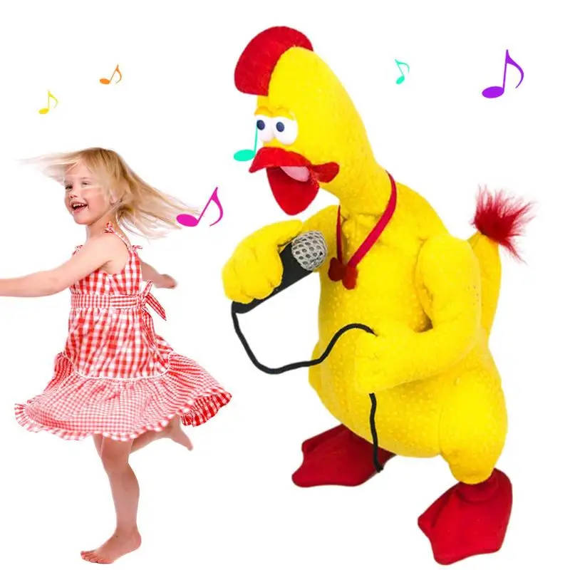 

Cute Chicken Doll Baby Toys For Children Soft Electric Funny Plush Singing Waving Story Telling Toys Chicken Toy Doll For Kids