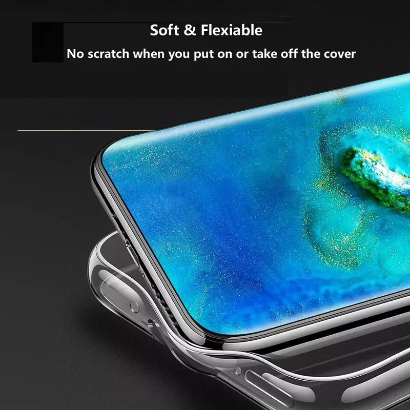 Силиконовый чехол для телефона Huawei Mate 20 Pro Lite Mate20 X мягкий прозрачный из ТПУ с