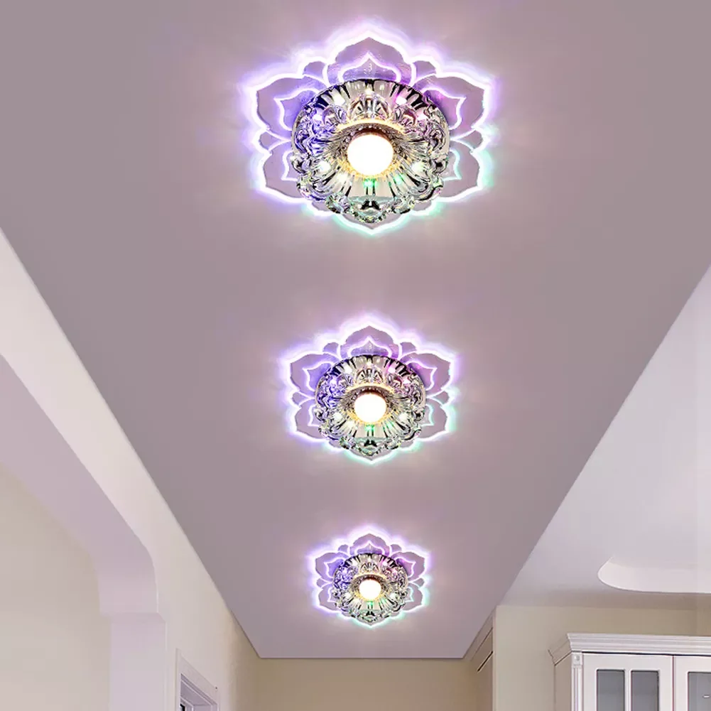 

Modern LED Chandelier Ceiling Light 3W Ceiling Mounted Gallery Spotlight or Hallway Living Room Bedroom Crystal Chandelier Lamp