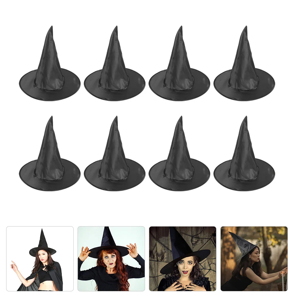 

8 Pcs Wizard Hat Halloween Witch Adult Costumes For Cosplay Decor Apparel Party