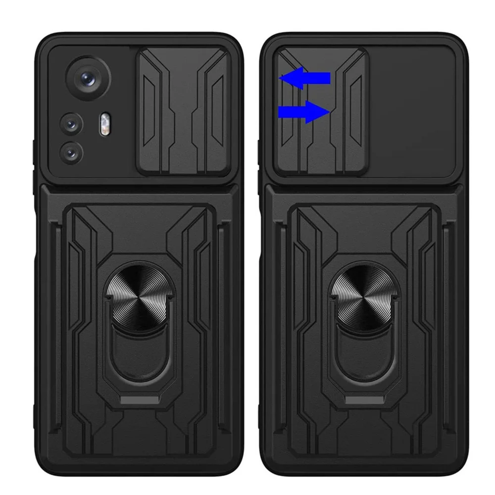 

12 Lite Case For Xiaomi 12 Lite Card Slot Ring Stand Camera Protection Cover For Xiaomi 12 Lite Pro 12S Pro 12X Xiaomi12Pro 5G