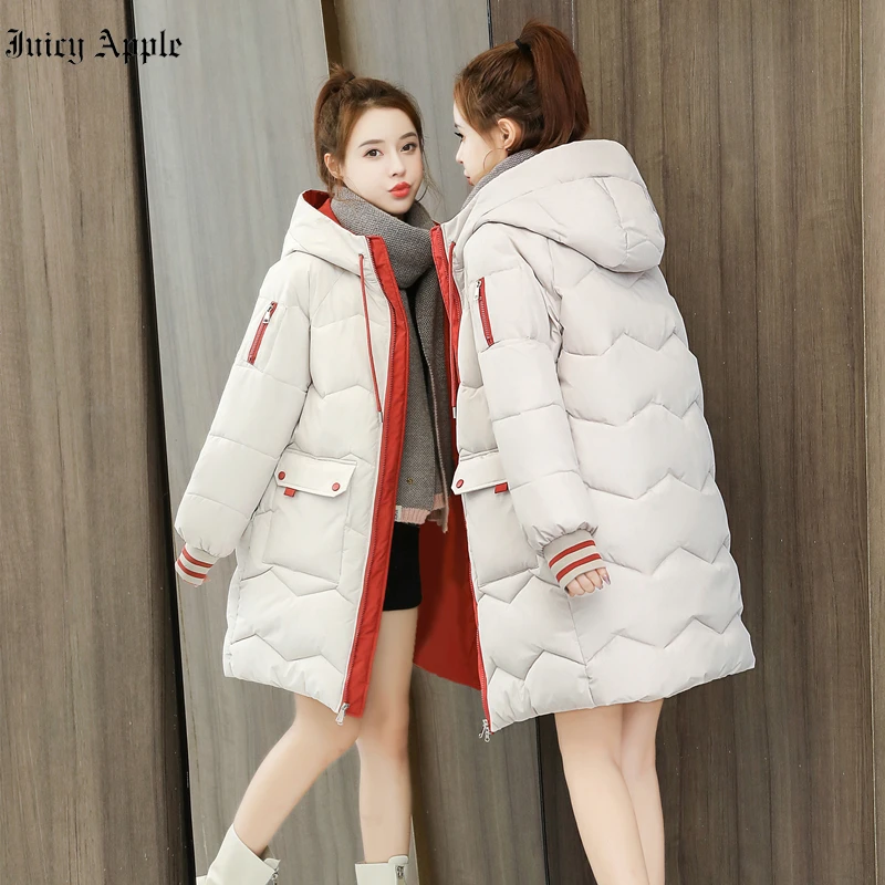 Winter Parkas Women 2022 Coats Long Jackets Female Hooded Overcoat Thick Warm Office Lady Jackets Streetwear Casual Student Coat