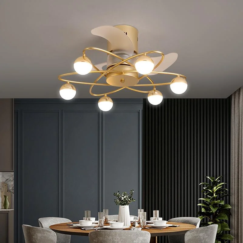 

Led Ceiling Fan Pendant Lamp Light Chandelier Art Nordic Home Living Dining Room APP Remote Control Smart ventiladores de techo