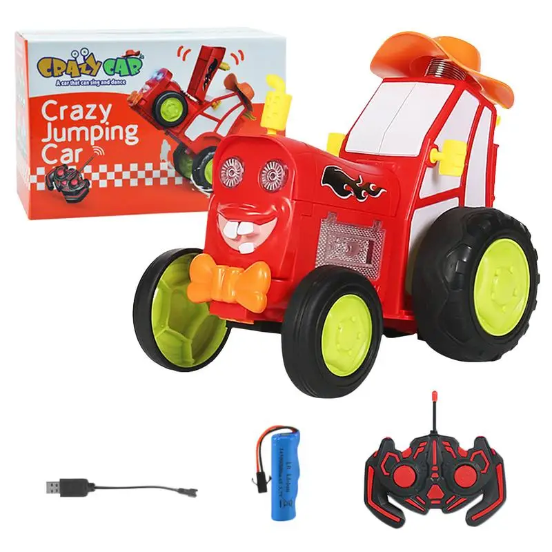 For Boys Wireless Remote Control Jumping Rc Toy Cars Bounce Car Rechargeable Rc Stunt Car Toys For Boys Girls
