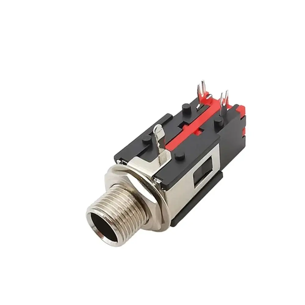 

Разъем для наушников 6,35 мм Разъем для наушников с резьбовым замком Моно/стереофонический телефон Аудиоразъем Аудио телефон Женский разъем 6,35 1/4 дюйма