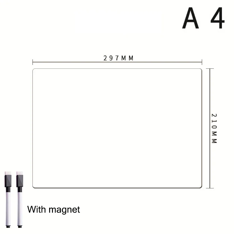 

A3 A4 A5 Erasable Flexible Marker Fridge Magnet Magnetic WhiteBoard Dry Erase Board Refrigerator Sheet Kitchen Memo Grocery List