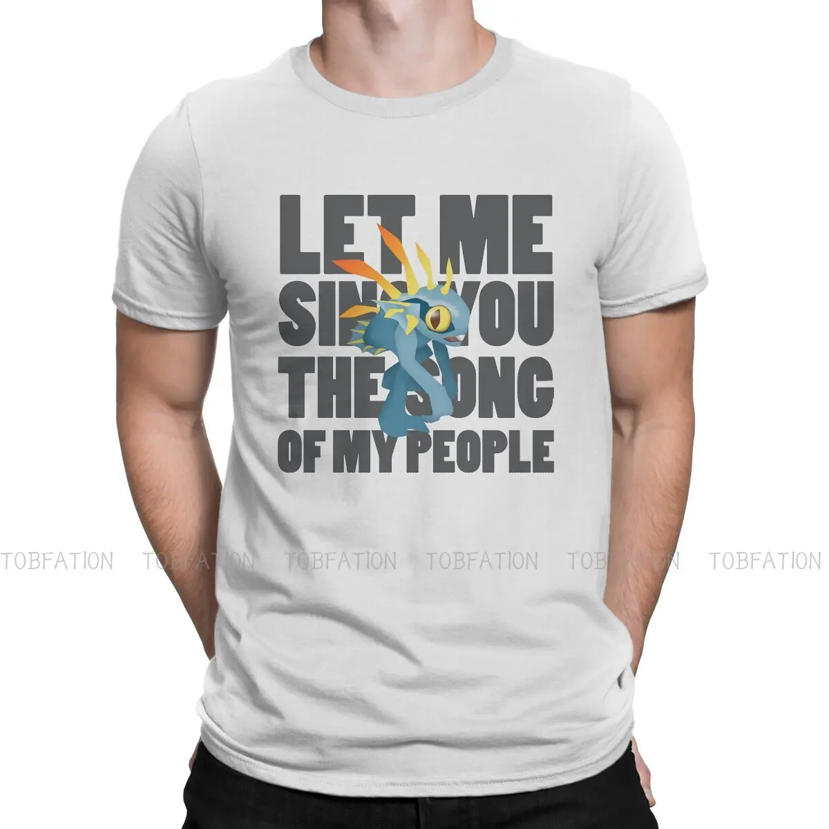 

WOW Azeroth Game Let Me Sing You the Song of My People TShirt Men Gothic Big Size Harajuku Crewneck Cotton T Shirt 2020