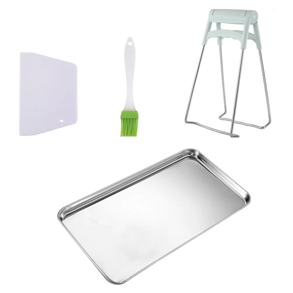 

Stainless Steel Kitchen Plate Container Home Storage Tray Roasting Bakeware Oven Pan Steam Pp Banquet Tool