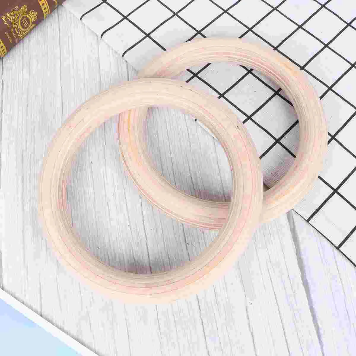 

Exercise Ring Fitness Outdoor Swing Kids Obstacle Wooden Gymnastic Rings Children Calisthenics equipment