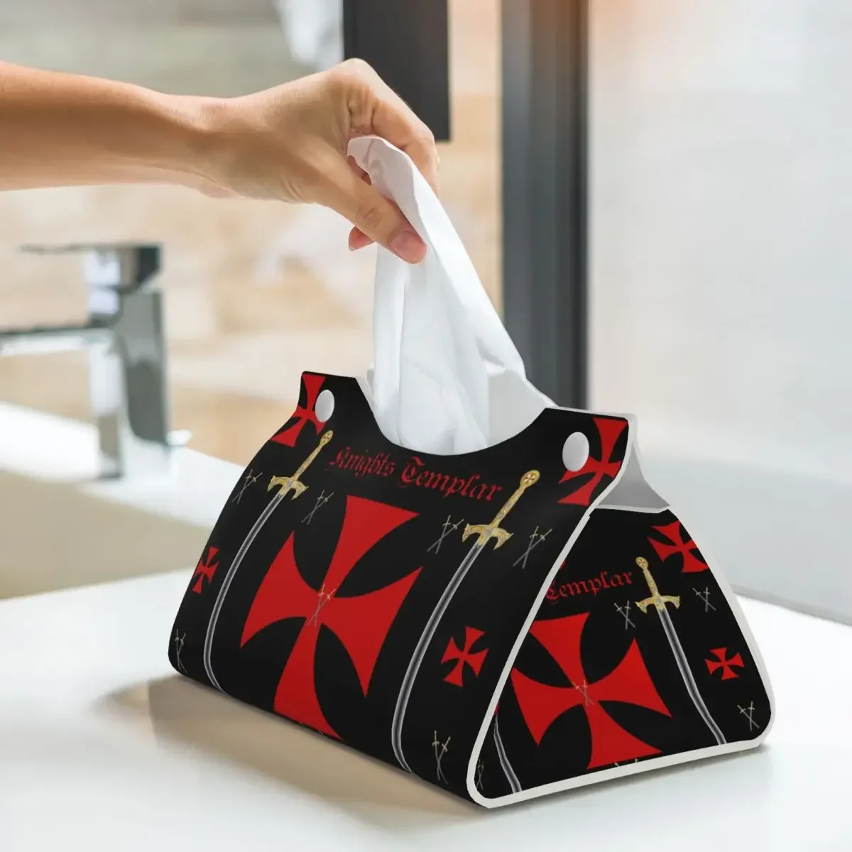 Пользовательская средневековая эмблема рыцари темплар тканевая коробка Обложка