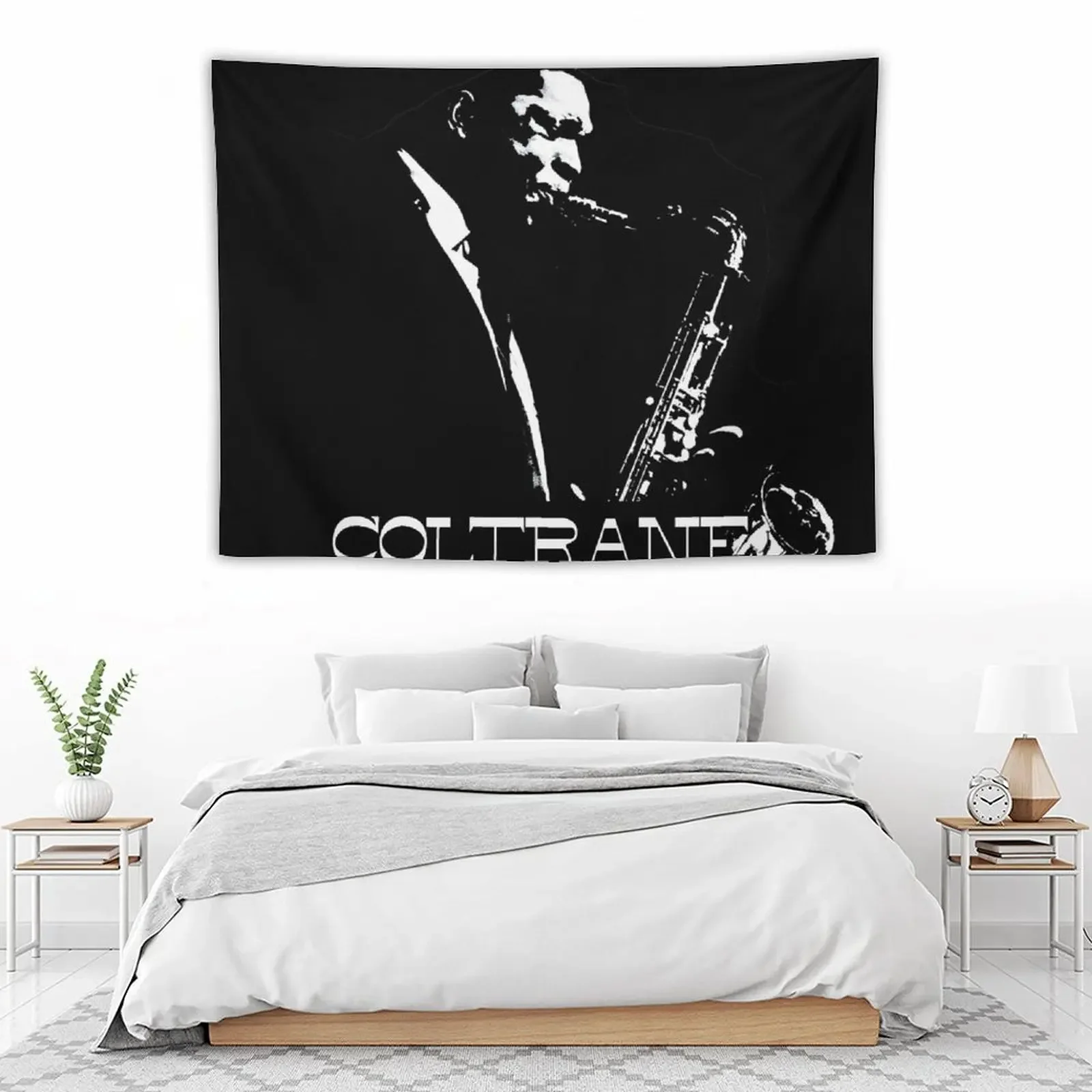 HD тране-Джон колтране-b &amp w простой дизайн высокой четкости гобелен Декор для