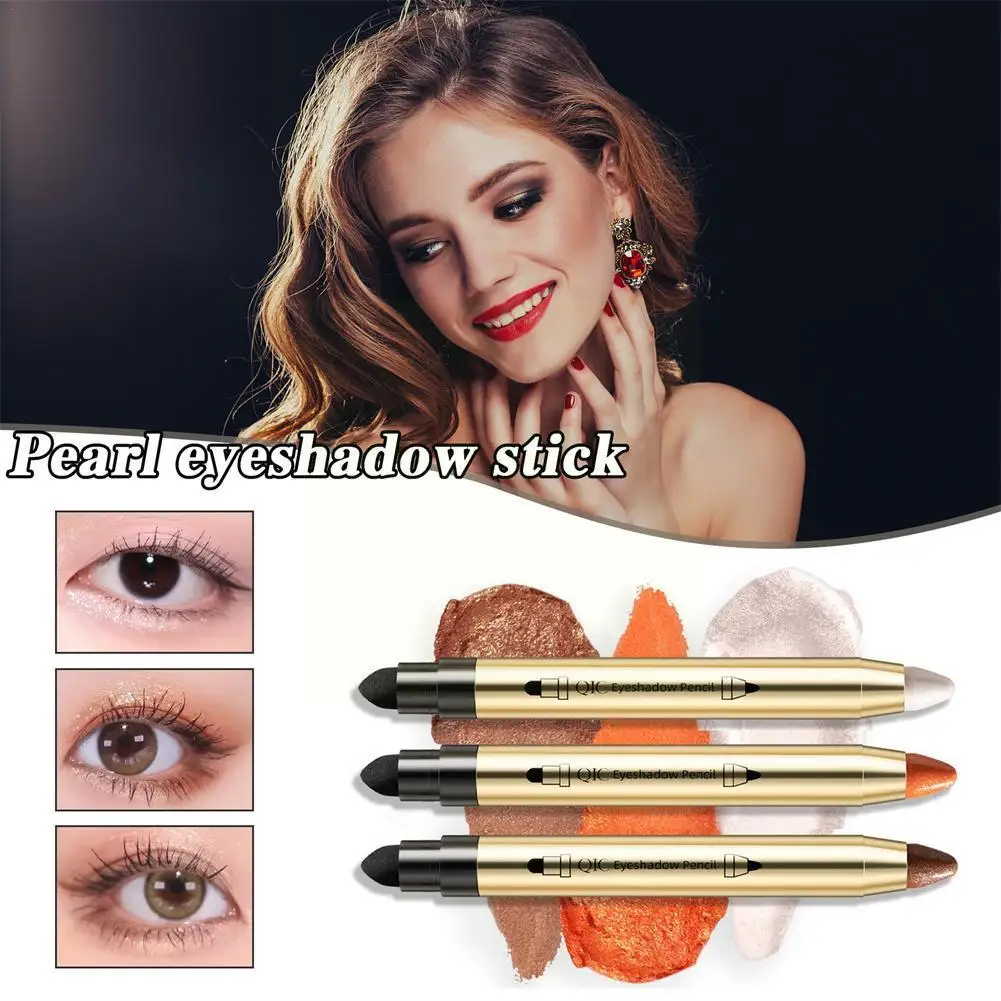 Двухсторонние блестящие тени для век, перламутровая тонкая основа для карандашей, блестящий Праймер, водостойкий мерцающий Хайлайтер для бровей Z9T4